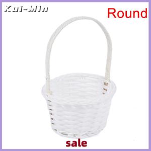 Kui-Min 1Pcs Hand-woven Mini Plastic Weaving Storage Fabric Basket Rattan Tea Picnic Bag