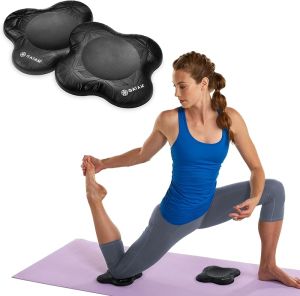 Gaiam  แผ่นรองเข่าโยคะ (2  ชุดชิ้น ) –  พร็อพและอุปกรณ์เสริมโยคะเหมาะสำหรับการออกกำลังกาย 、 การเดินทาง 、 สมาธิ 、 คุกเข่าลง 、 ความสมดุล 、 พื้น 、 ปิลาทิส