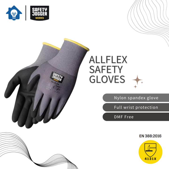 Safety Jogger Hand Protection Safety Glove ALLFLEX ( 1 Pair ) Lazada