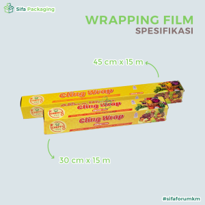 Wrapping FIlm Cheffy BOX Mini Plastik Pembungkus Makanan Plastik Wrapping Makanan Food Wrapping Cling Wrap isi 3 Box