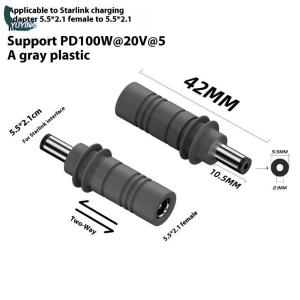 YUYIN4 Starlink Mini Gen3 PD 100W USB C nữ để dc5521 nam nối phí Thùng jack cắm điện Loại C để DC D để D điện Adpater