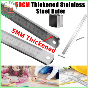 Thickened 50CM Stainless Steel Ruler With Double-sided Scale Suitable For Art School Supplies/Precision Drawing Measurement Tasks