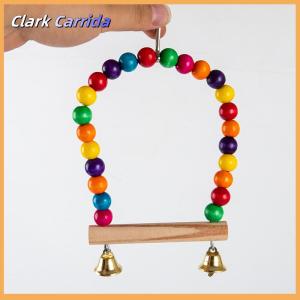 [Clark Carrida] Đồ chơi đu đưa Vẹt bằng gỗ tự nhiên lồng XÍCH ĐU cá rô treo chim hạt nhiều màu