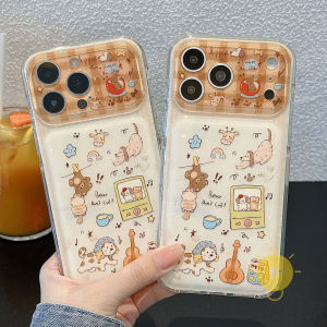 For iPhone 17 Pro Max Case Cute Retro TPU Dog Puppy Strap Chain Phone Case For 16 15 Cover Aesthetic Korean Cute