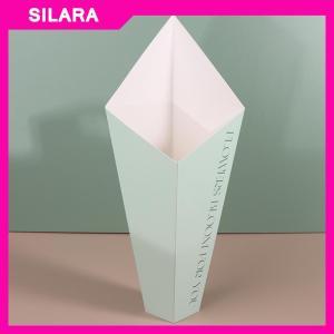 SILARA 1ชิ้นกล่องกระดาษห่อของขวัญดอกไม้ถุงบรรจุภัณฑ์ช่อดอกไม้วัสดุห่อกระดาษดอกไม้อุปกรณ์จัดงานแต่งงาน