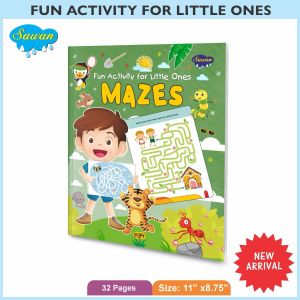 Activity book/ Fun Activity For Little Ones - Mazes/Maze Book For Kids Age 3 to 6 Years old