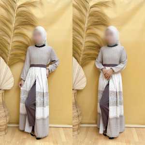 [ Nitaranz ] Gamis Setelan Celana Panjang Wanita Set Kondangan by MCL2 Fashion