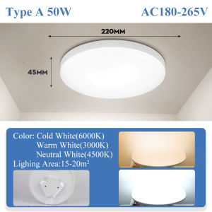 CHENBEN Modern Led Ceiling Light 18W 30W 40W Ultra Thin Easy Install Ceiling Lamp 25/32/40/50CM Round Panel Lights For Living Room Bedroom Kitchen Bathroom Lighting Fixture