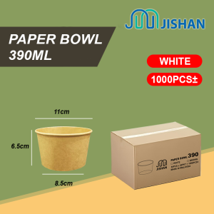 [CTN] 390/520/750/850/1000ml Paper Bowl / Lid / Mangkuk TAPAU Hot Soup LAKSA BUBUR/Disposable Bowls Container 纸碗 打包碗