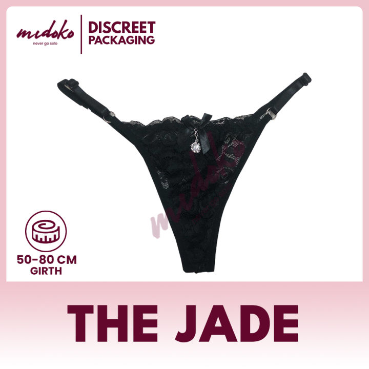 Midoko Jade Women Sexy Lingerie Lace Panties Thongs Pearl Pendant Lace  Embroidery G-String Adjustable T-Back Briefs Underwear Ladies Panties  50-80cm Pink Rose Red White Black Panties - Lazada