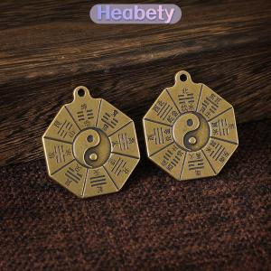 Heabety Taoism bagua Sơ Đồ Mặt dây chuyền bùa hộ mệnh Trung Quốc Yin Yang bói toán quyến rũ DIY làm eo Keychain trang sức phụ kiện