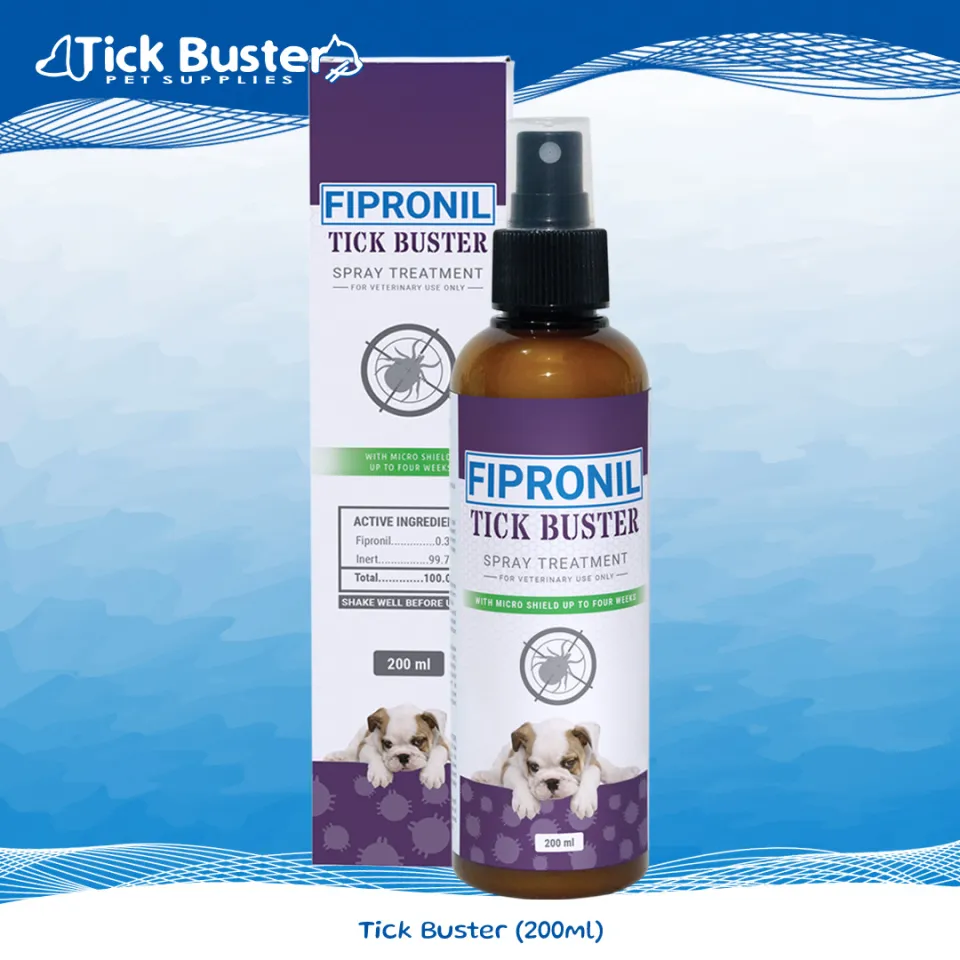 TBS 2.0 Tick Buster Anti Ticks Fipronil Pet Spray Treatment 200 ML