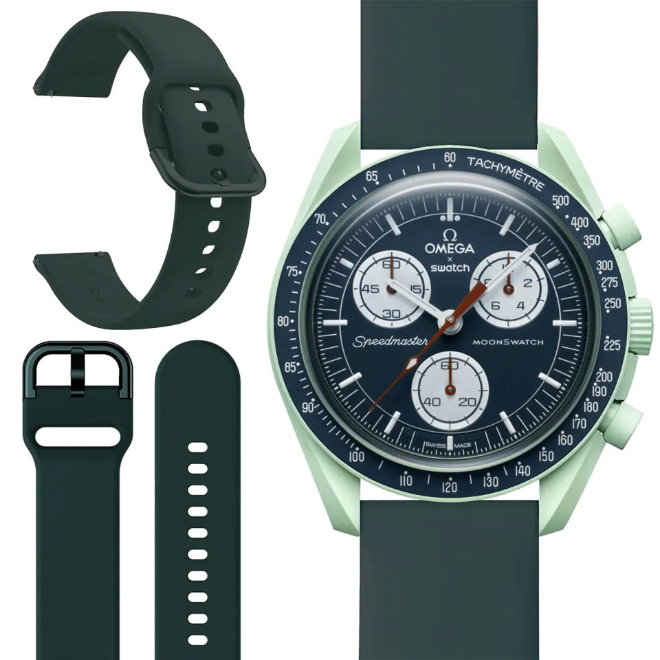 Miimall silicone Watch Band for Omega X Swatch Moonswatch