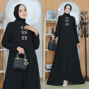 GAMIS LEBARAN 2025 VIRAL GAMIS MIX OUTER PAYET TERBARU BAHAN BARBARA SILK MIX CERUTY BABYDOLL