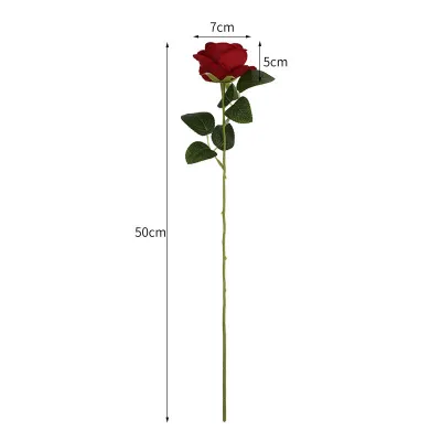 Artificial Rose Bunga /Single Rose Dekorasi Hias Buket /Bunga Mawar Panjang Tangkai 50cm/Bunga Mawar Palsu Bunga Artificial Bunga