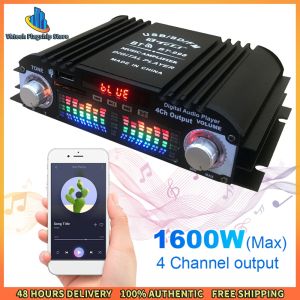 Vktech 1600W Car Amplifier with Bluetooth and USB for Superior Sound Clarity and Deep Bass in Vehicles