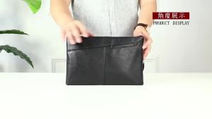 New 2026 Mens Top Layer Cowhide Leather Envelope Handbag Casual Wrist Bag Fashionable Leather Clutch for Men Genuine Grade 2026