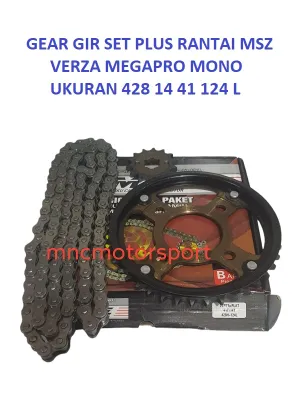 GEARSET GIRSET GEAR GIR SET MSZ VERZA MEGAPRO MONO 428 14 41 124 L