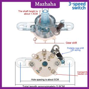 Mazhaha Round Fan Speed Control Switch For Floor Fan Wall Fan Gear Switch Replacement Parts