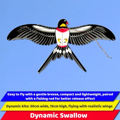 Cartoon Eagle Swallow Bird Kite Toys for Kids with String Fishing Rod Breeze Easy Fly Children Flying Outdoor Toys For Boys Girls