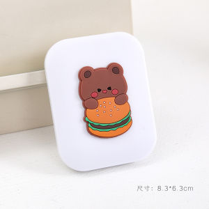 Set gương lược gương gấp gọn bỏ túi mini gương nhỏ trang điểm hoạ tiết hoạt hình dành cho bé gái