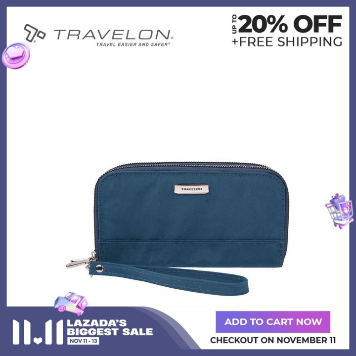 Travelon AntiTheft RFID Protected Signature Double Zip Wallet Lazada PH
