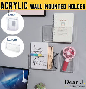 Acrylic Wall Mounted Holder/Remote Control Holder/Tooth Brush Holder/Cosmetic Storage [Dear J]