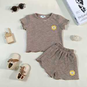 ONE SET BLOSSOM berbahan kaos katun ruby super strit/BAJU BAYI USIA 1 2 3 4 TH
