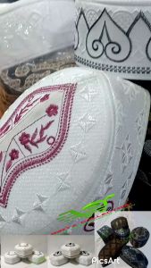 Peci Kopiah Bordir / Peci Malaysia / Kopiah Malaysia / Songkok Malaysia / Peci Malaisia / Songkok / Peci Bordir /Songkok Hitam Bordir / Songkok Putih Bordir / Peci Haji / Peci Bordir