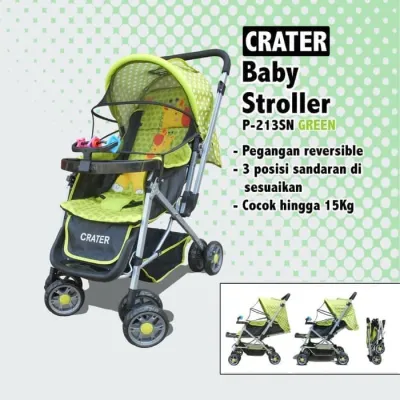Best seller Baby Stroller Crater 213 ( Kereta roda 4 Bisa dilipat Ada kelambu )