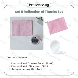 Personalised Teachers’ Day Gift Set | Customised Pouch Mirror & A6 Notepad for Ladies