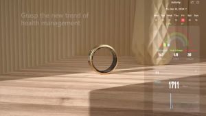 แหวนสมาร์ทริง 11C พร้อมหน้าจอแสดงผล อัตราการเต้นของหัวใจ ออกซิเจนในเลือด การตรวจสอบการนอนหลับ เครื่องนับก้าว การควบคุมด้วยท่าทาง แหวนกีฬา