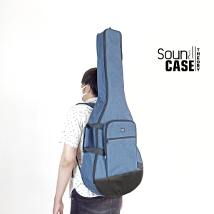 Tas Gitar Akustik Denim Saku Dobel / Softcase Gitar Akustik Jumbo / Sarung Gitar