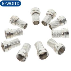 E-WOITD 10 cái 75-5 f kết nối vít trên loại cho RG6 vệ tinh TV Antenna Coax Cable