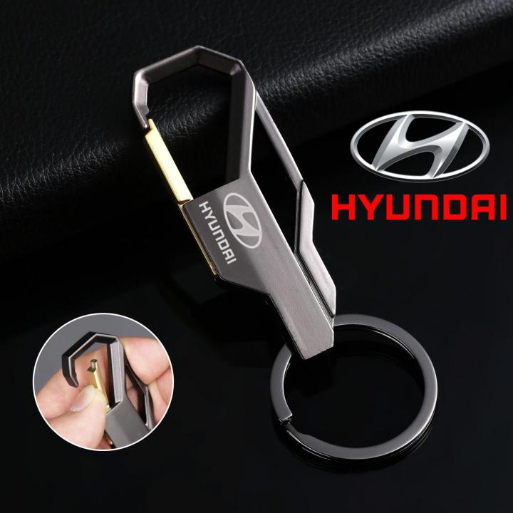 Hyundai Car Keychain Black Gold Men s Creative Alloy Metal