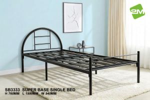 SB3333 Super Base Metal Single Bed Frame (BLACK)