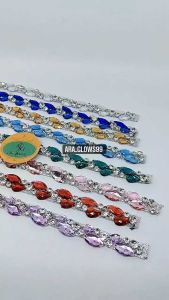 PAYET RANGKAI DI ATAS PITA MUTIARA DIAMON SWAROSKY CANGKANG PERMATA RESIN / PREMIUM DLL((10CM)0048