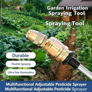 FLYING Brass Brass Spray Nozzle 360° Adjustable High Pressure Atomizing Tip  Uniform Misting Pesticide Sprayer Nozzle Garden Irrigation Accessories
