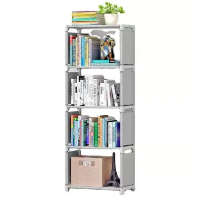 HelloBaby Book Shelf 4 Layer DIY Bookshelf Organizer 4 Layer Storage Rack