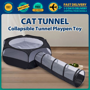 Foldable Tube & Playpen Toy PlayTunnel Tent House Dogs Playtube Scratchproof Boredom Pet Indoor Entertainment Toy