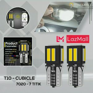 ARSYLED Lampu LED T10 Cubicle 7020 Senja Plat Speedo Kabin Mobil Motor