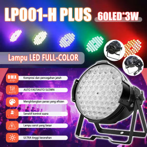 54x3W lampu sorot panggung RGBW Cangkang aluminium par light DMX512 sensor suara Dengan jarak jauh