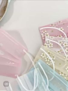 Sakura 2025 Hot Women Mask Mesh Cherry Blossom Cute Flower Mask 50pcs Independent Packaging Sakura Mesh Mask