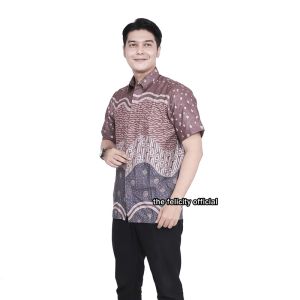 felicitybatik - Batik Couple Seragam Atasan Blouse Wanita Kemeja Pria Batik Kebaya Modern [ milo ]