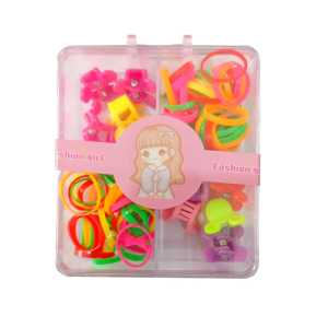 Set Ikat Rambut & Jepit Rambut Anak Baby Hair Clips Hair Ties Set Box