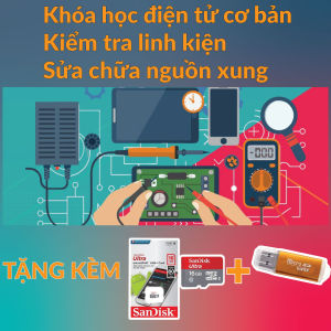 Thẻ nhớ chứa khoa học Điện tử cơ bản + Kiểm tra linh kiện điện tử chuyên nghiệp + Nghệ thuật sửa chữa nguồn xung