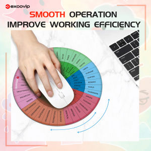 Emotion Wheel mouse pad cartoon cute dog soft comfort stitched edge non-slip desktop computer Laptop Study Office Games excovip20×20×0.2cm