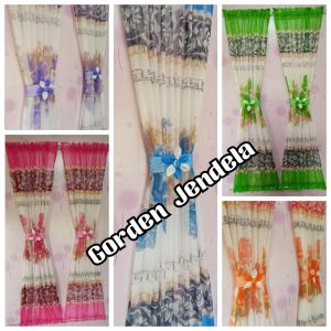 Gorden Kupu Kupu Jendela Minimalis Motif Bunga Varian Warna Murah