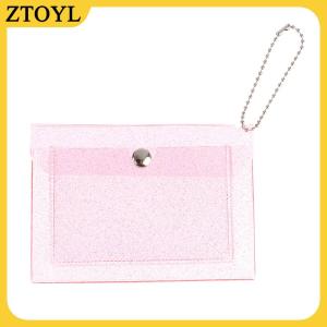 ZTOYL 1PC phụ nữ của chủ thẻ tín dụng ví thời trang trong suốt không thấm nước PVC kinh doanh thẻ ID Thẻ Ví Cô Gái Đồng xu ví túi