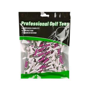 50pack Multicolor Golfs Tees Practice Wear-resisting Flexible Golfs Tees for Various Playing Conditions